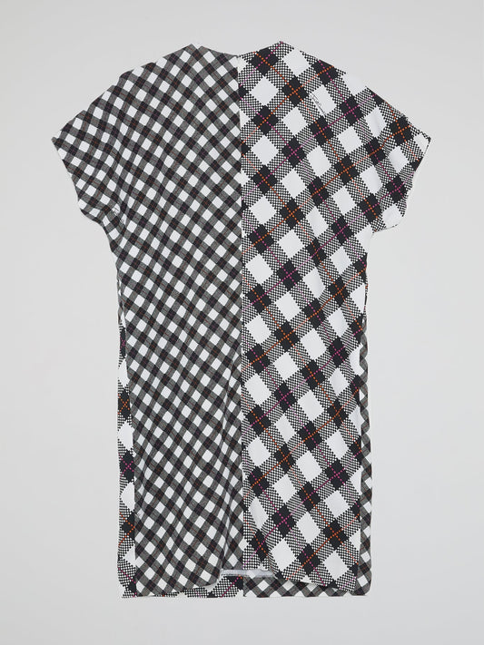 Check Print Shift Dress