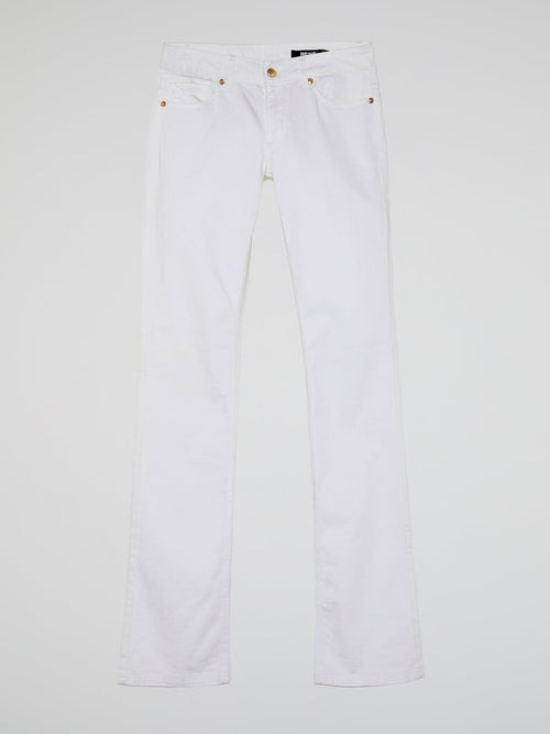 White Bootcut Jeans