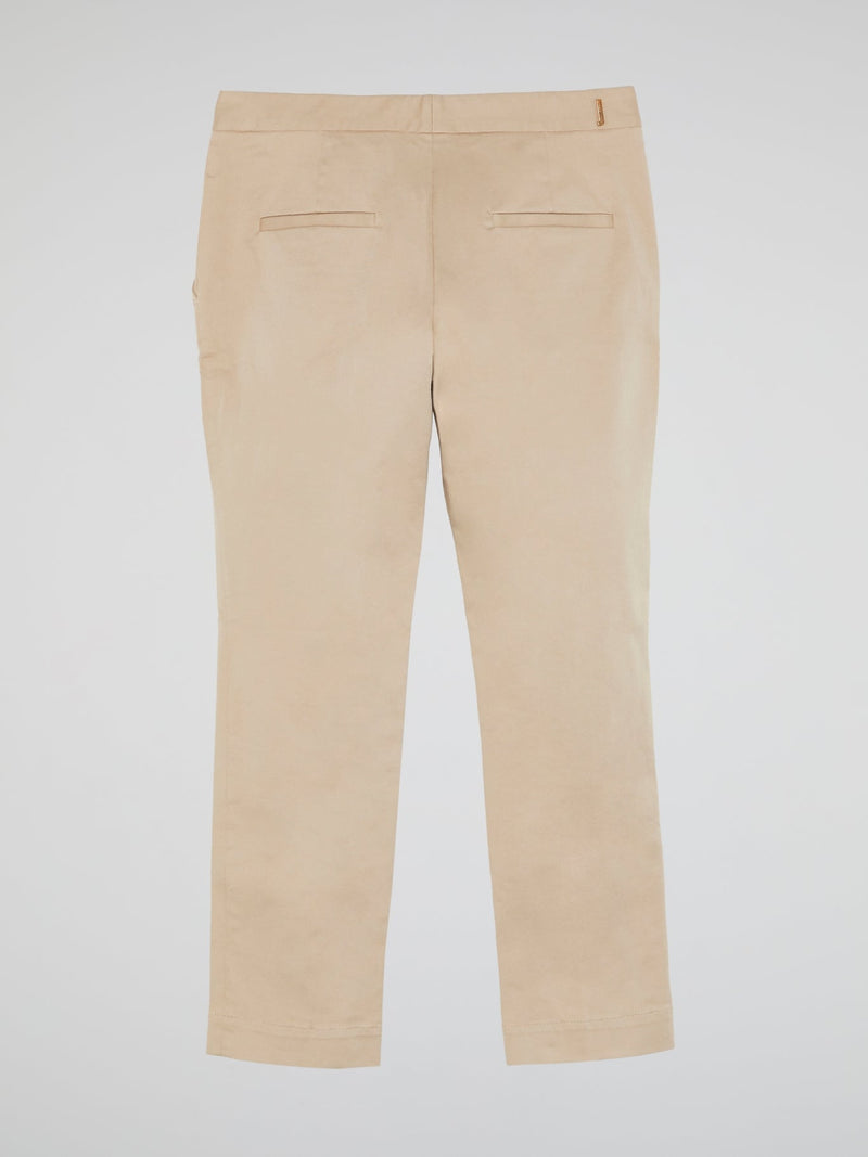 Beige Cropped Pants