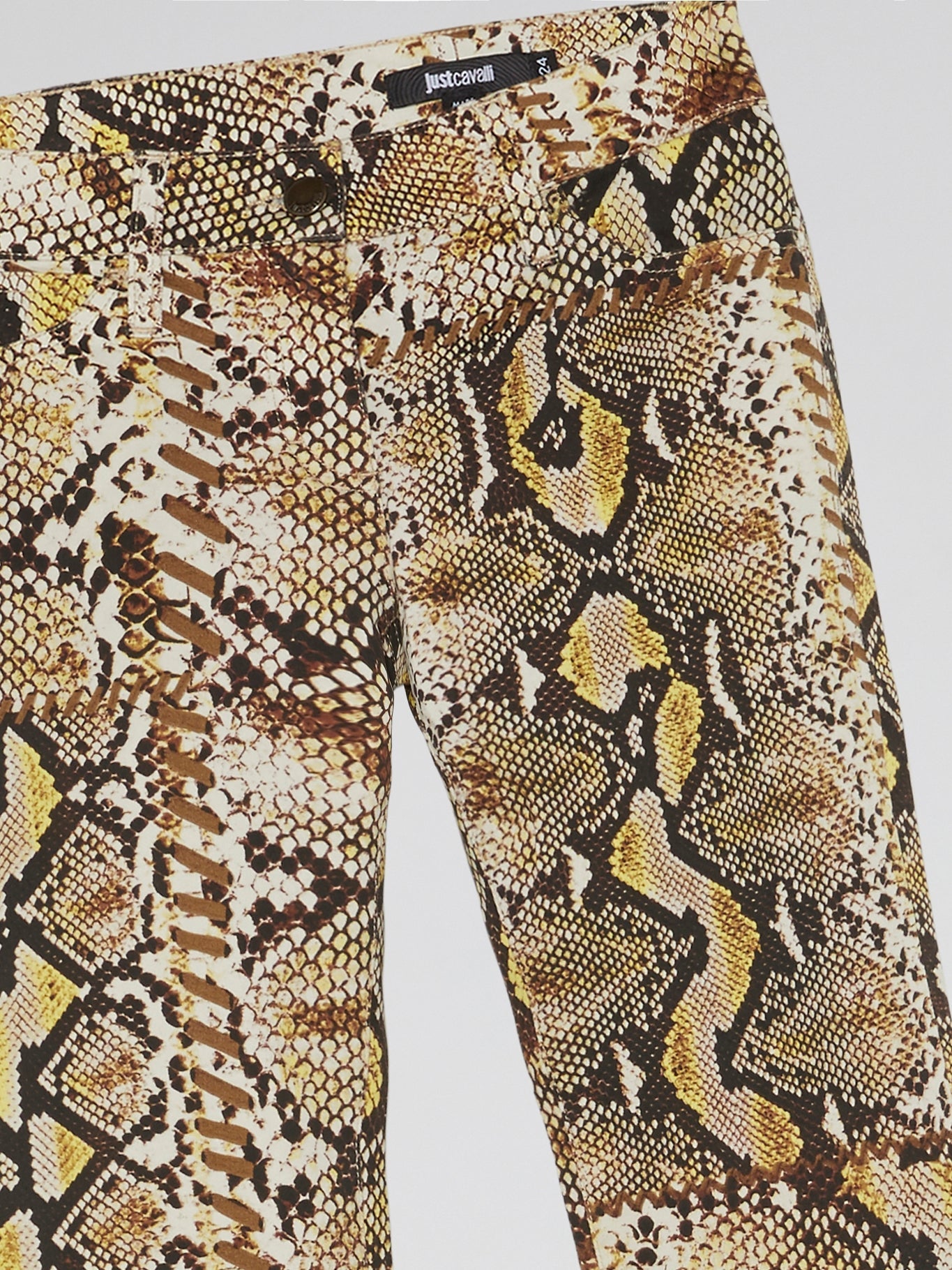 Snake Print Bell Bottom Pants