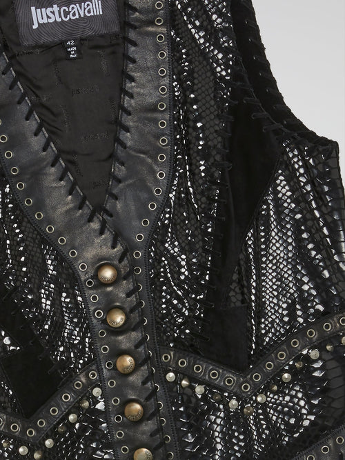 Black Snake Effect Vest