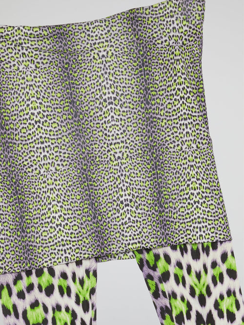 Animal Print Overlay Leggings