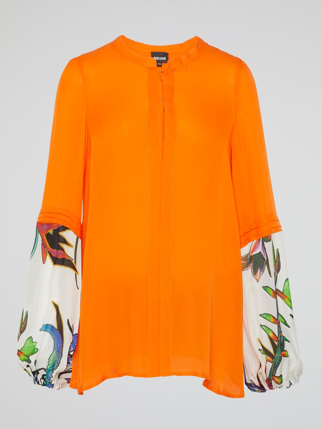 Orange Contrast Sleeve Top