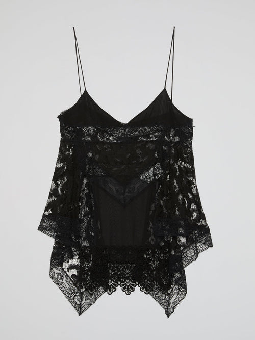 Black Lace Detail Top