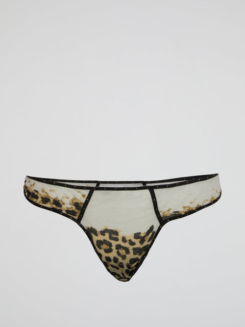 Leopard Print Thongs