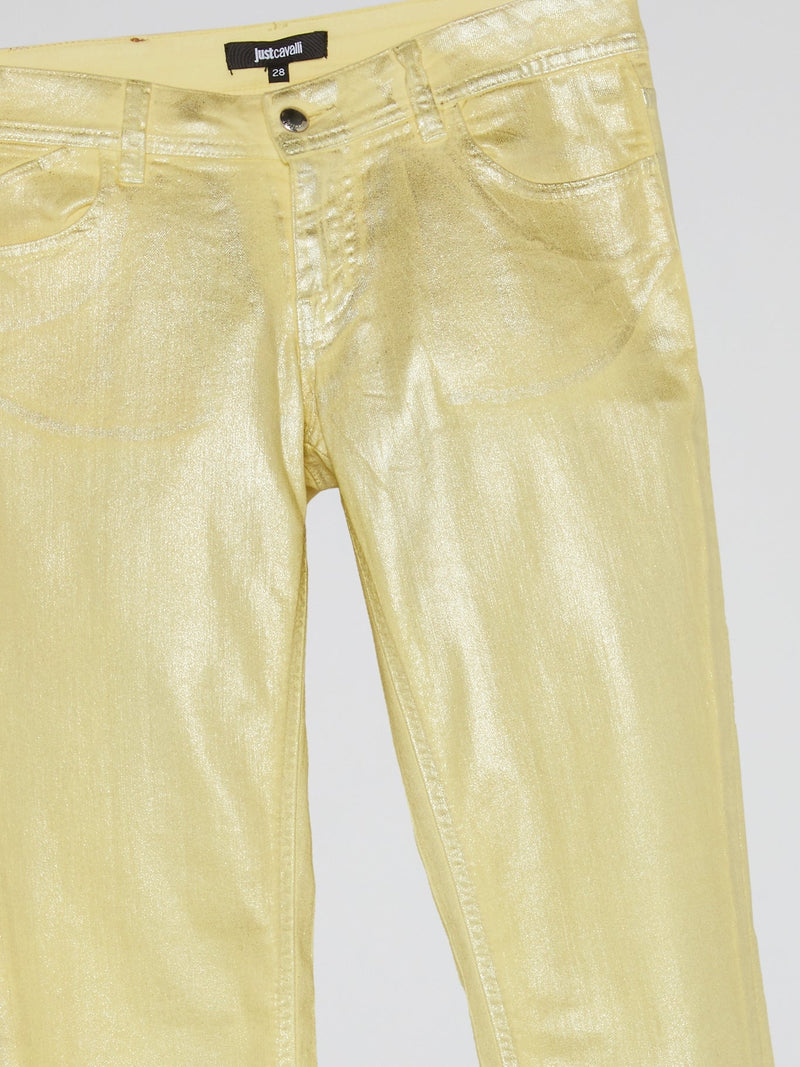 Yellow Glittered Pants