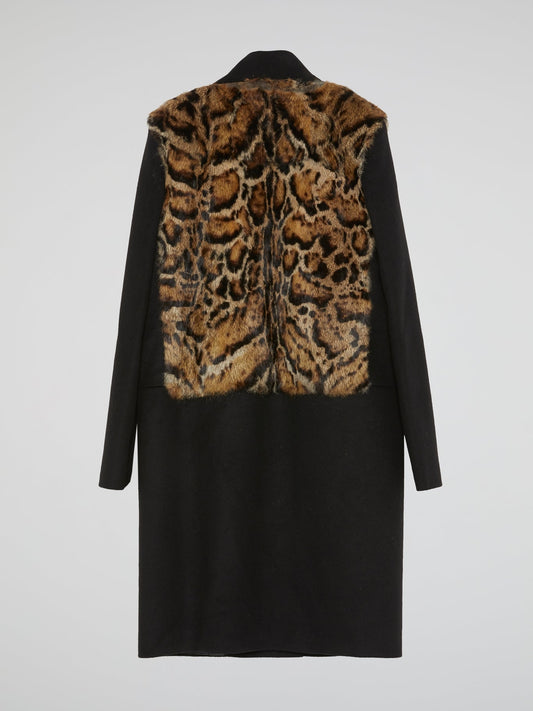 Black Leopard Fur Coat