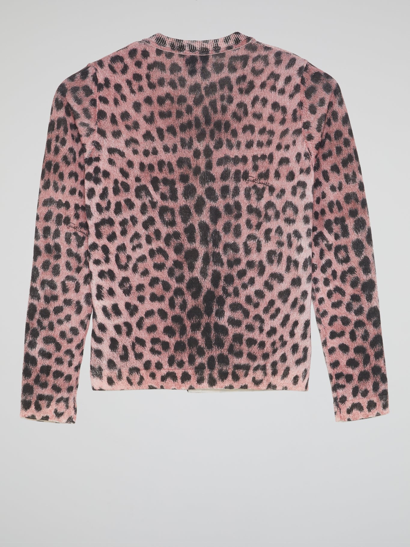 Pink Leopard Print Button Up Top