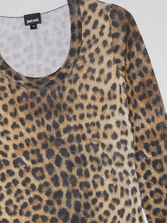 Leopard Print Long Sleeve Top