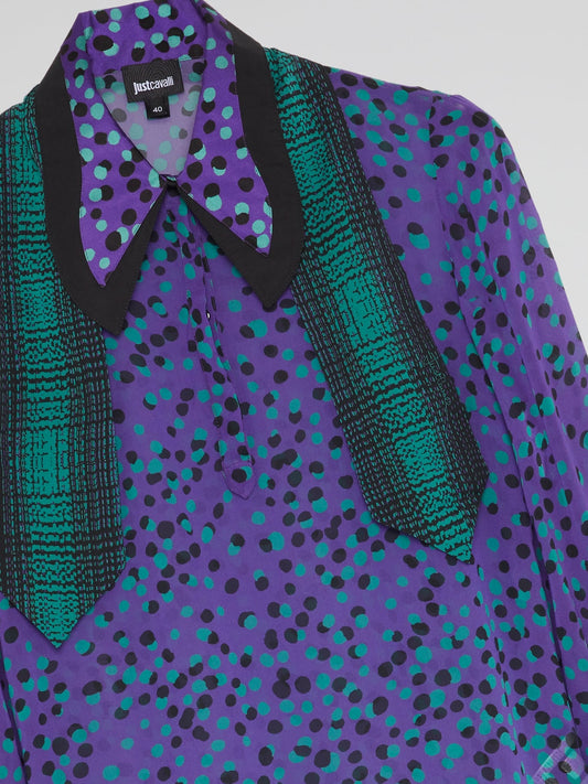 Purple Polka Dot Blouse