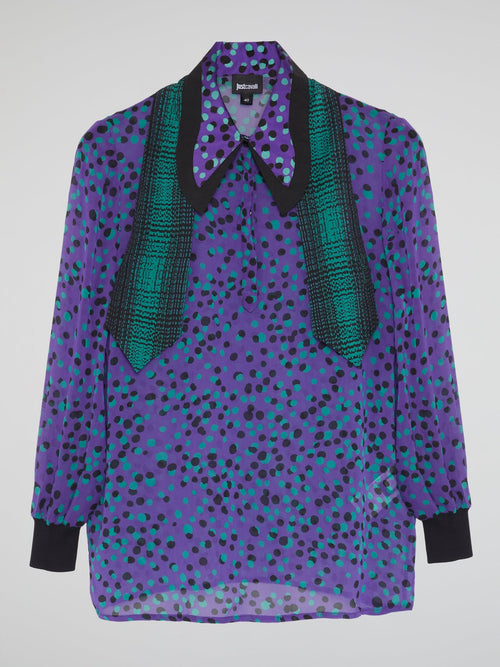 Purple Polka Dot Blouse