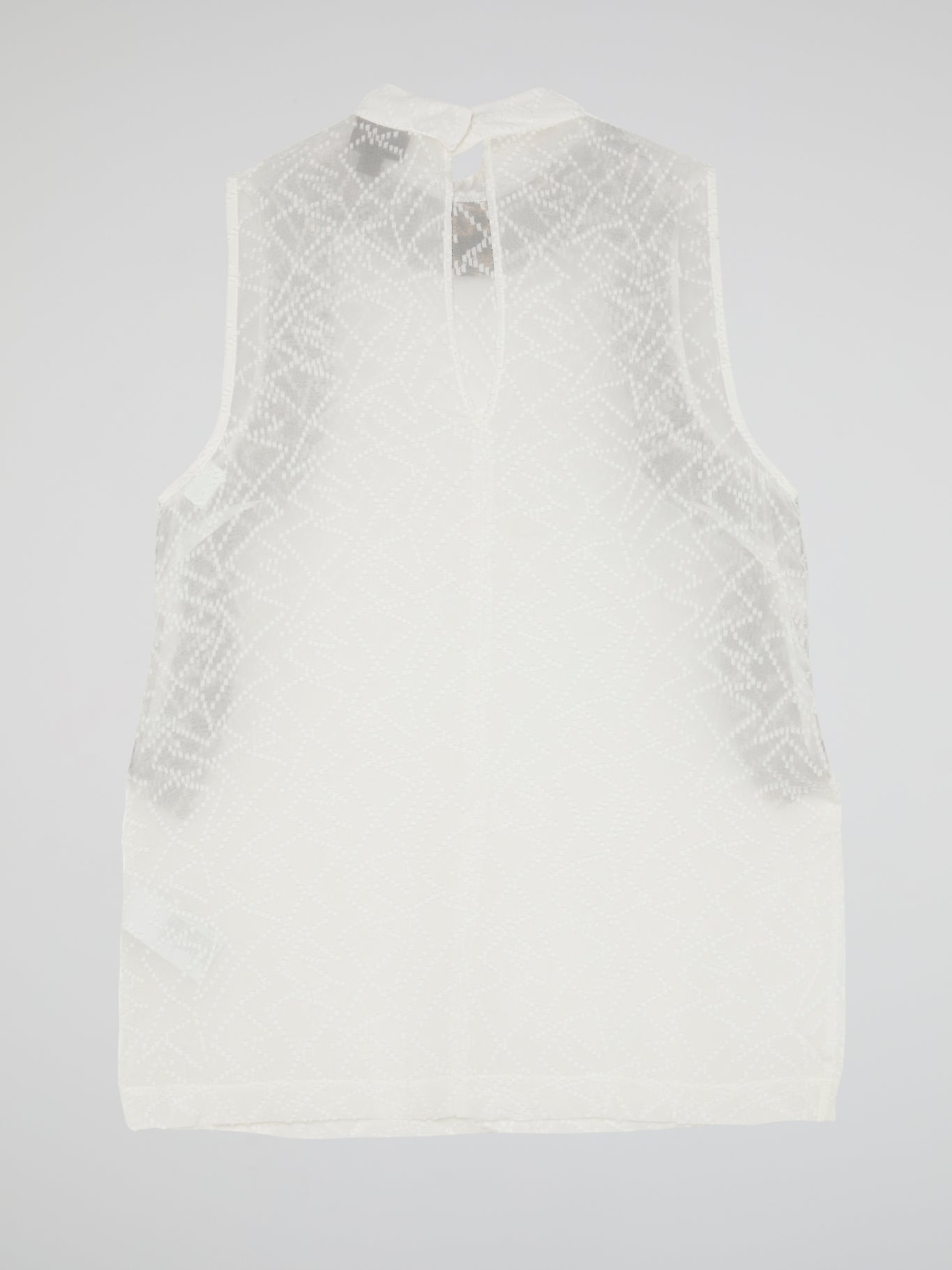 White Frill Detail Sleeveless Top