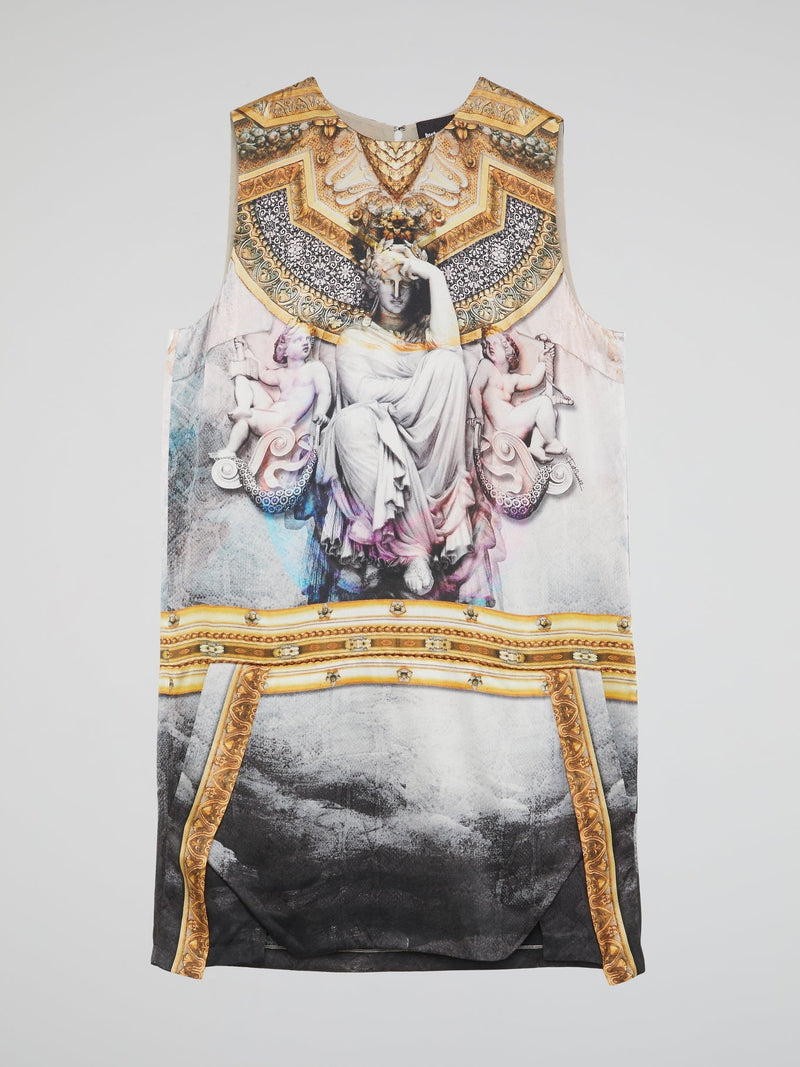 Baroque Print Sleeveless Dress