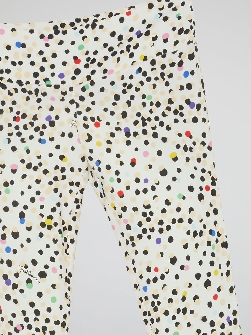 Polka Dot Bootcut Pants