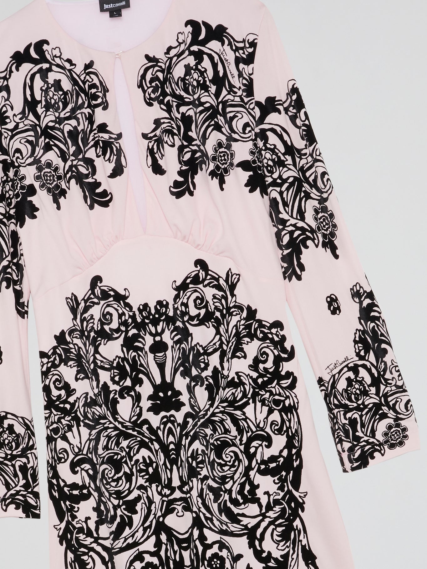 Pink Paisley Print Keyhole Dress