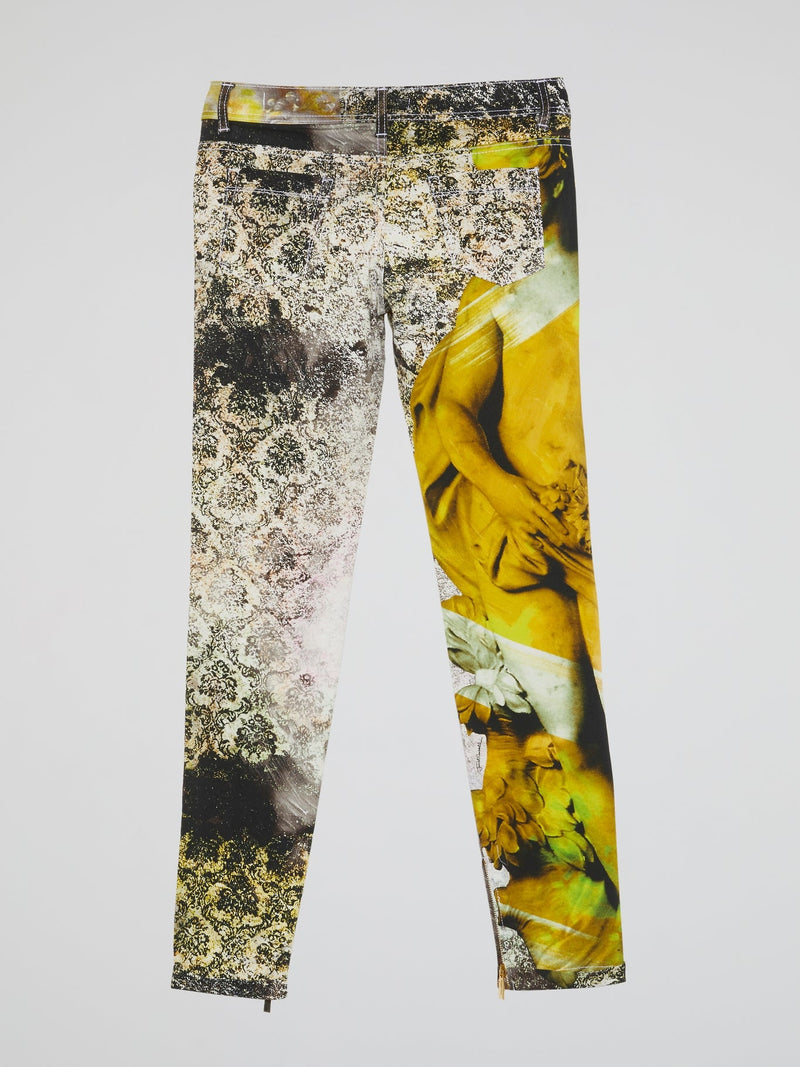 Graphic Print Slim Fit Jeans