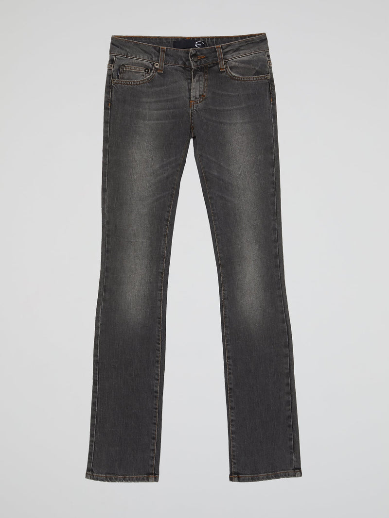 Black Faded Denim Jeans