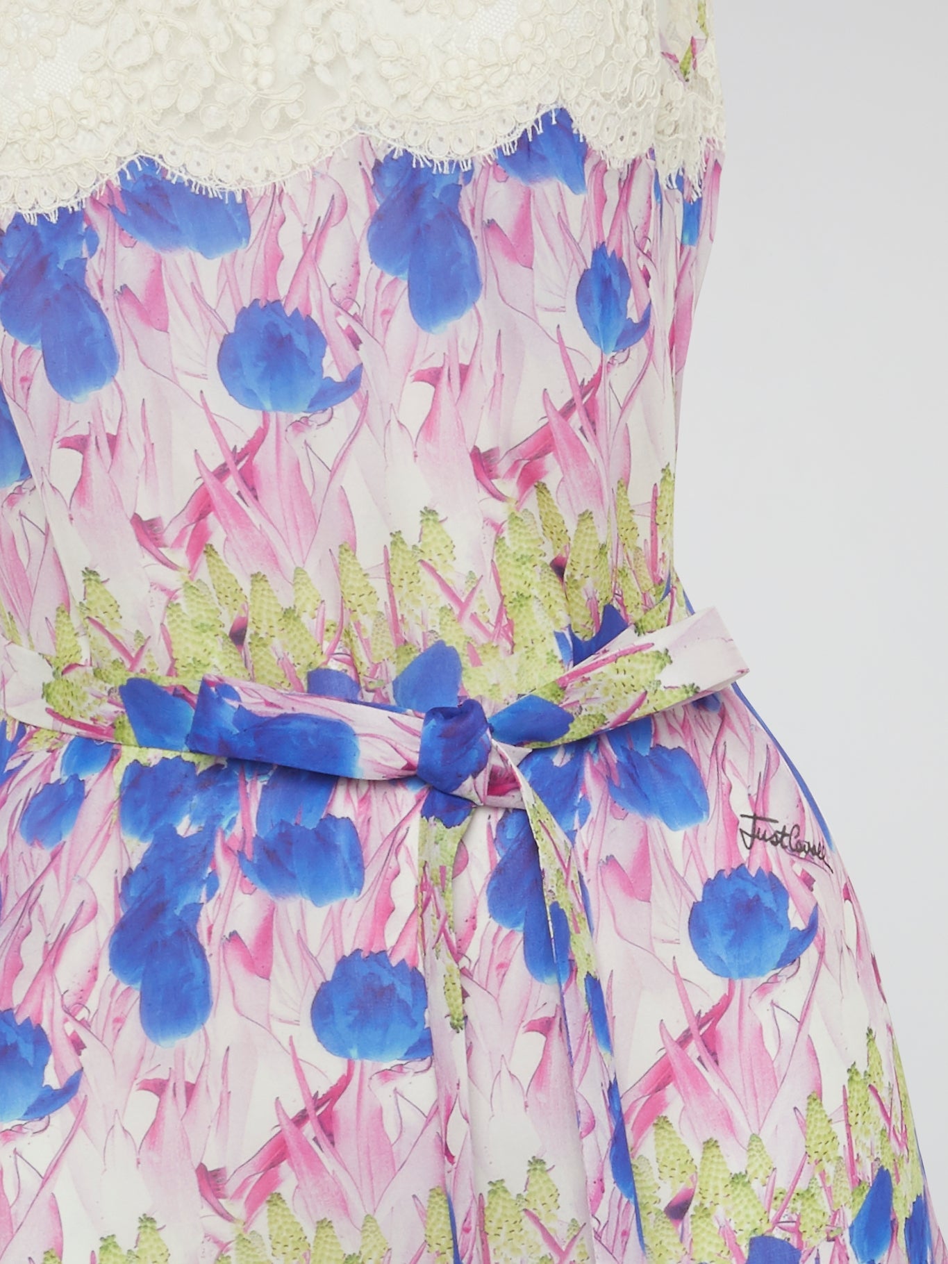 Floral Print Bateau Neck Dress