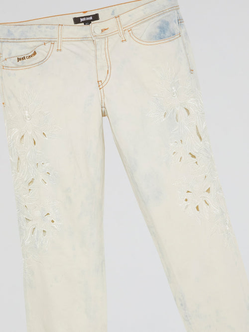 White Acid Wash Jeans