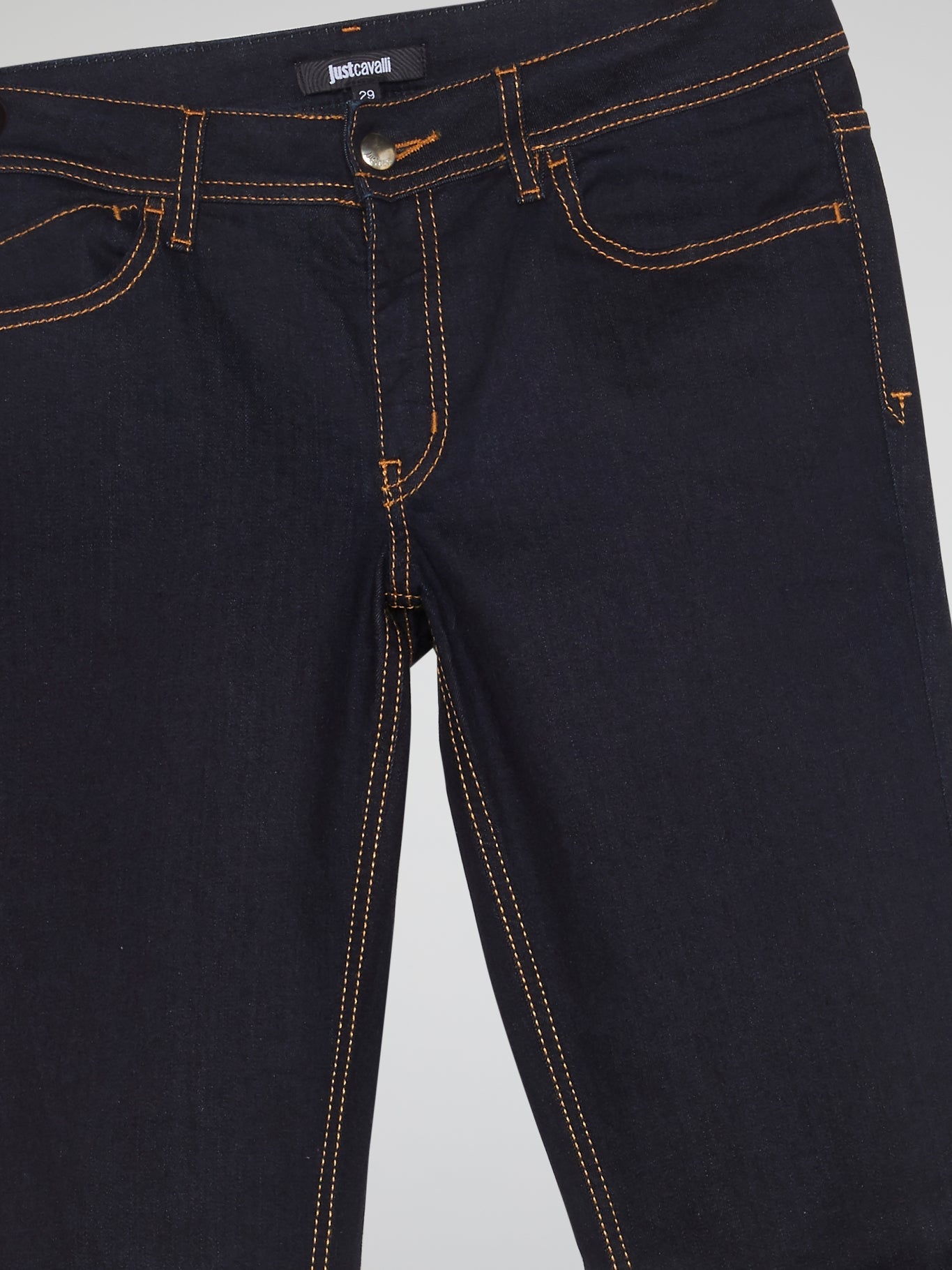 Navy Contrast Stitch Jeans