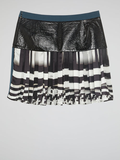 Pleat Front Mini Skirt