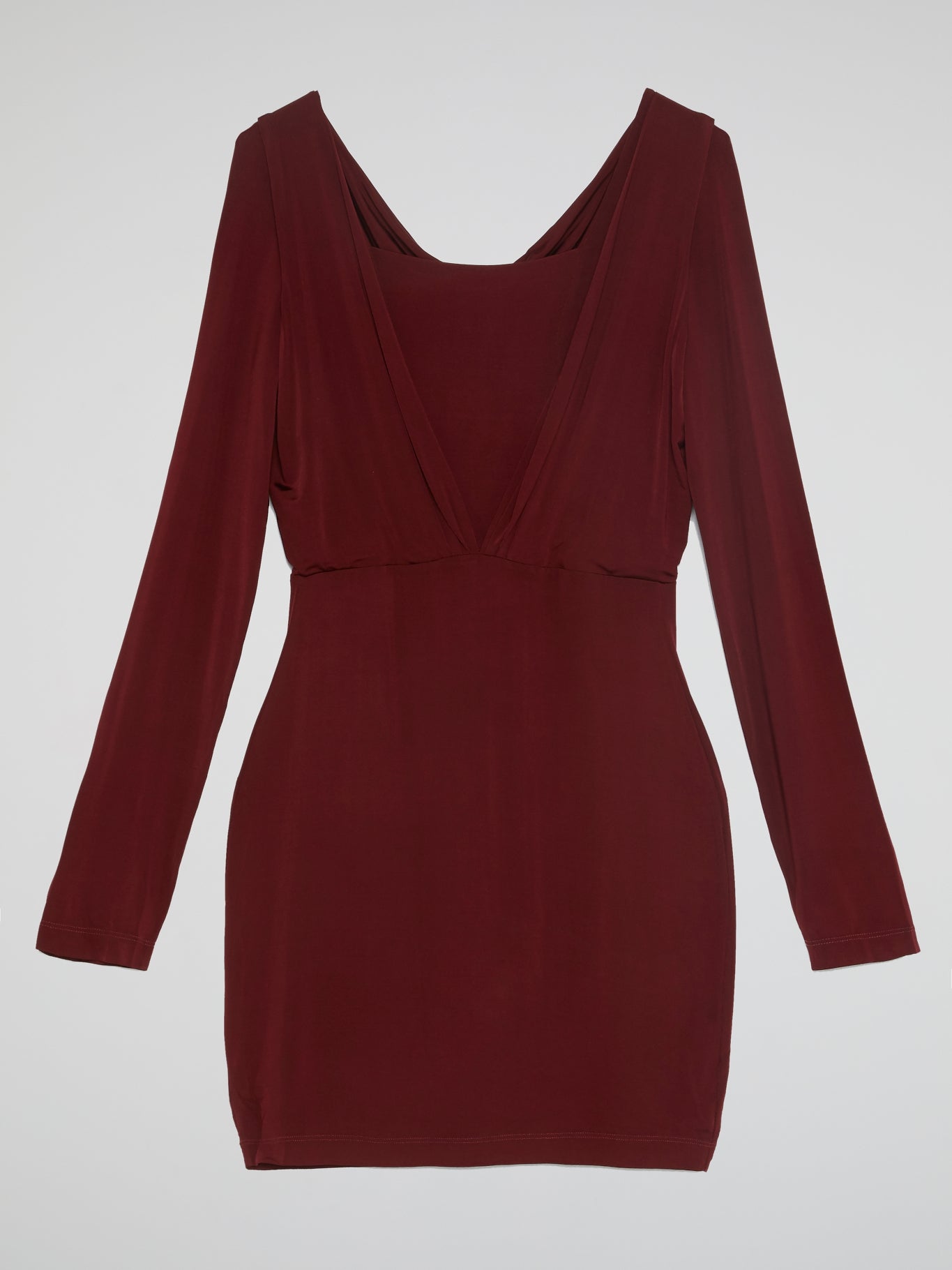 Burgundy Cowl Neck Dress