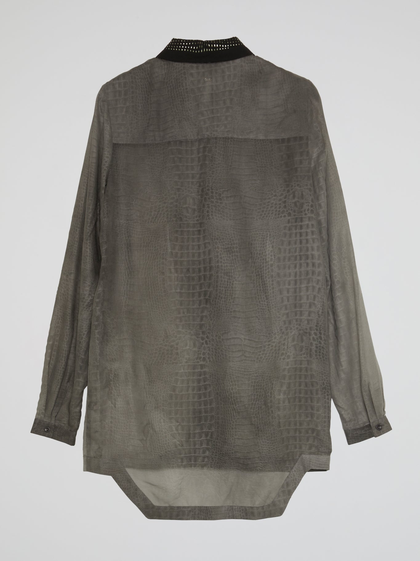 Grey Snake Effect Dress Shirt