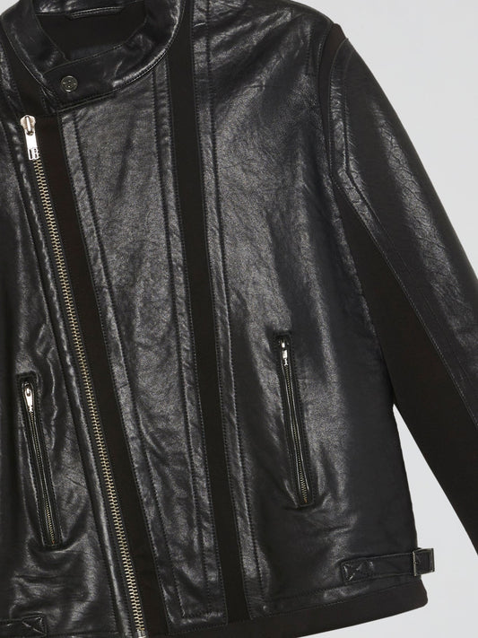 Black Leather Moto Jacket