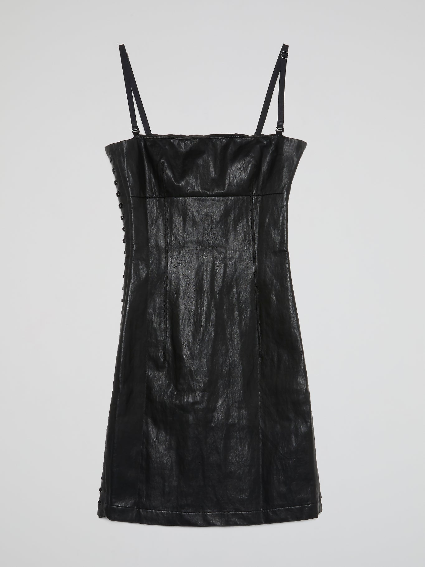 Black Rear Zip Cami Dress