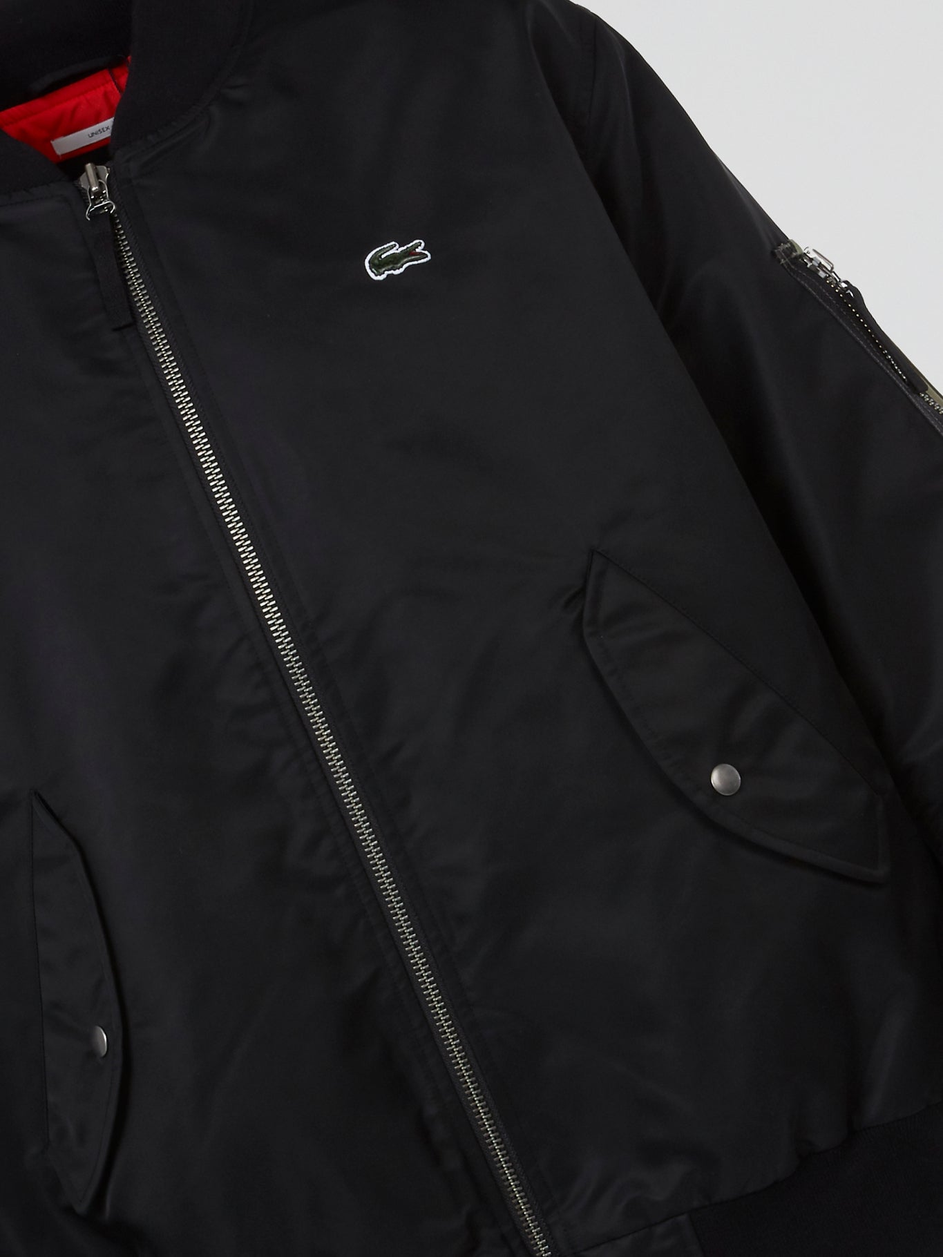 Black Zip-Up Bomber Jacket