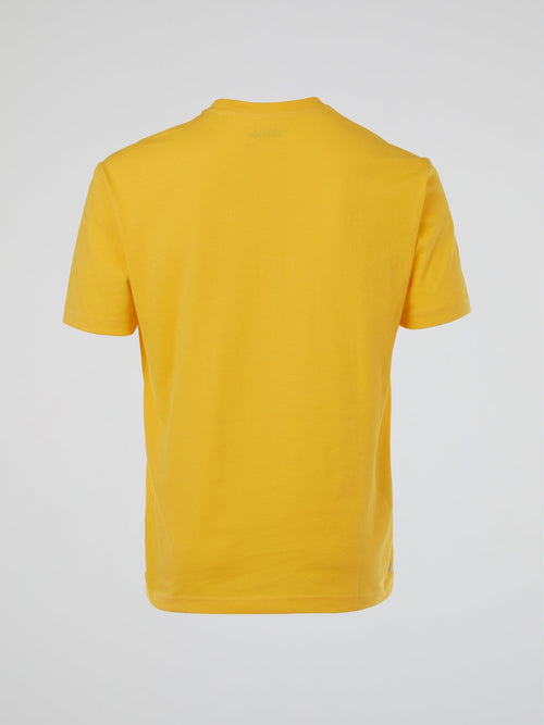 Yellow Logo Round Neck T-Shirt