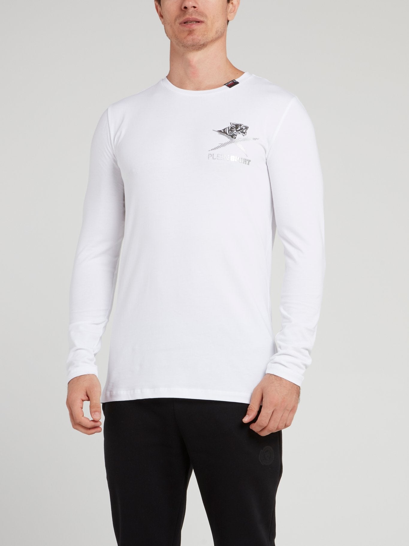 White Logo Long Sleeve T-Shirt