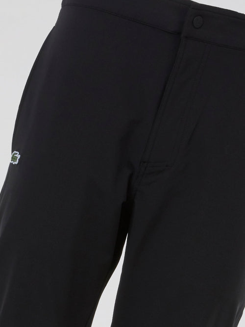 Black Drawstring Track Trousers