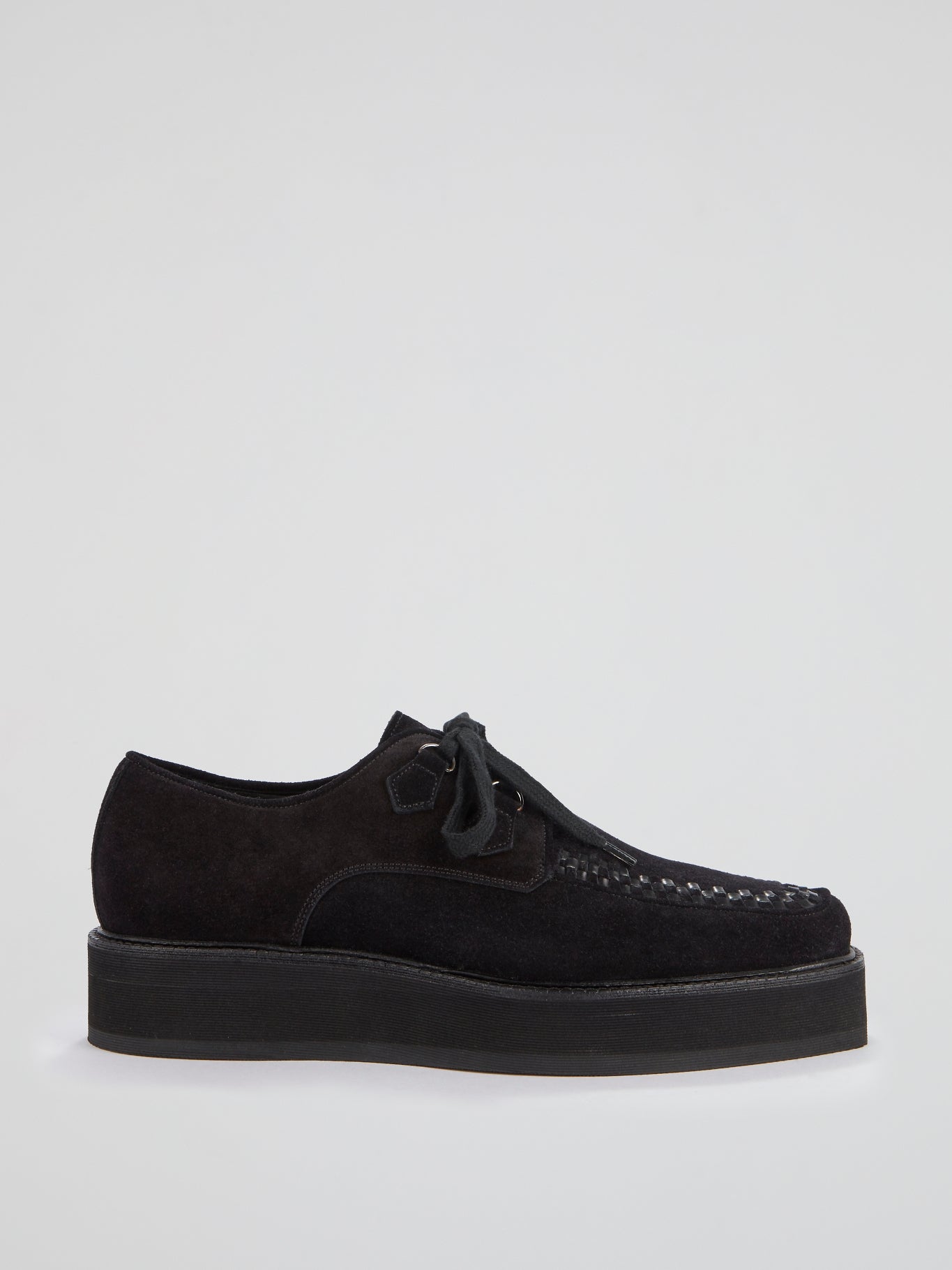 Black Platform Suede Shoes