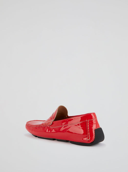 Red Patent Leather Loafers