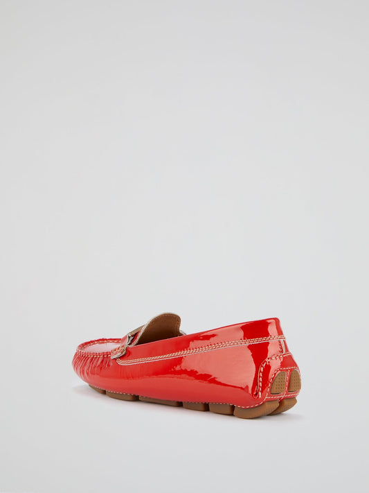 Red Patent Leather Loafers
