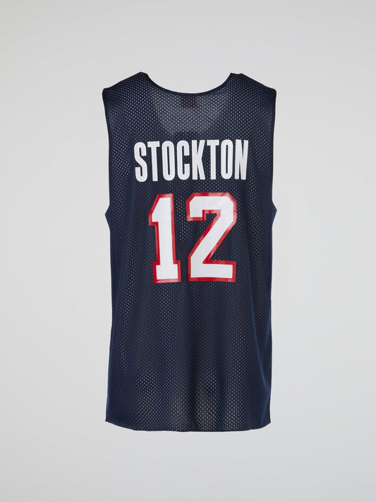 USA 96 John Stockton Authentic Jersey