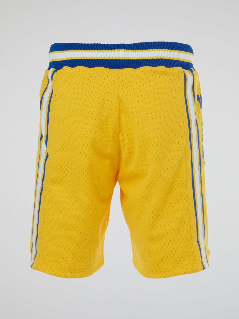 NBA Yellow Authentic Basketball Shorts