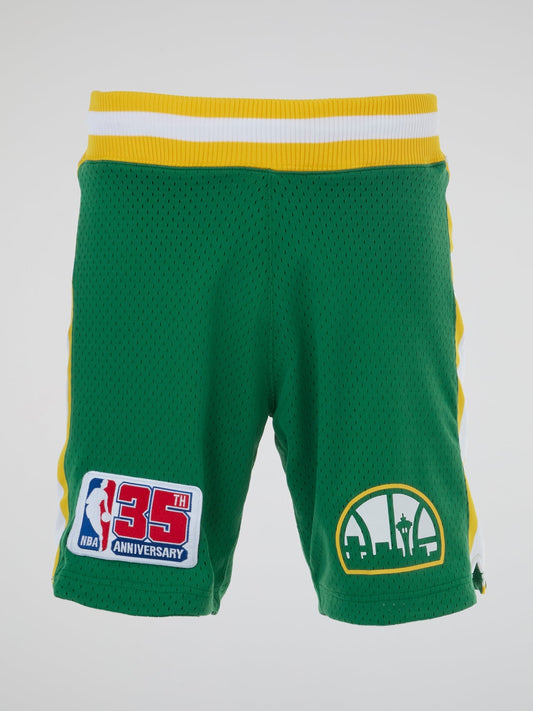 NBA Green Authentic Basketball Shorts