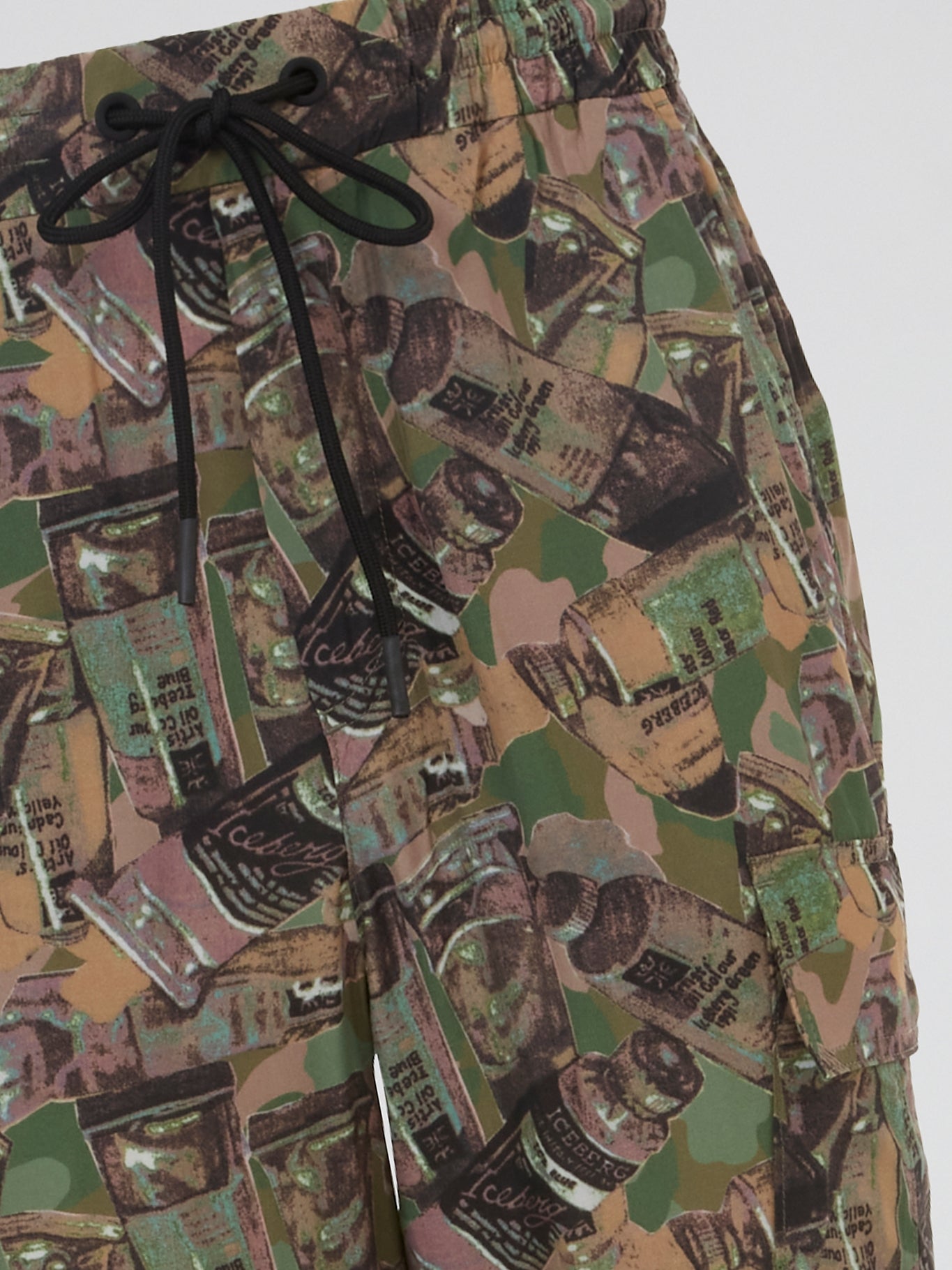 Camo Drawstring Cargo Trousers