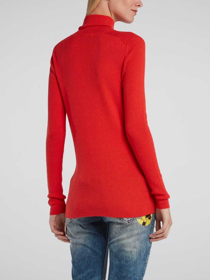 Red Turtleneck Sweater