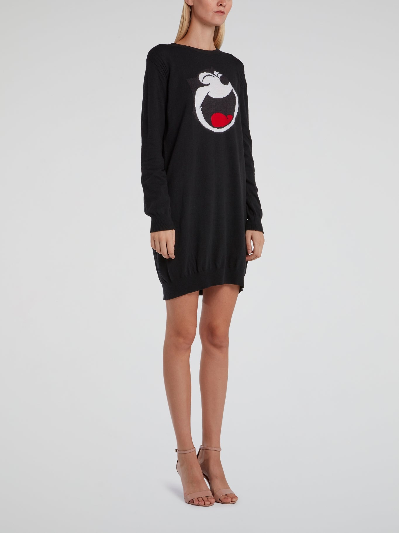 Black Felix The Cat Knit Dress