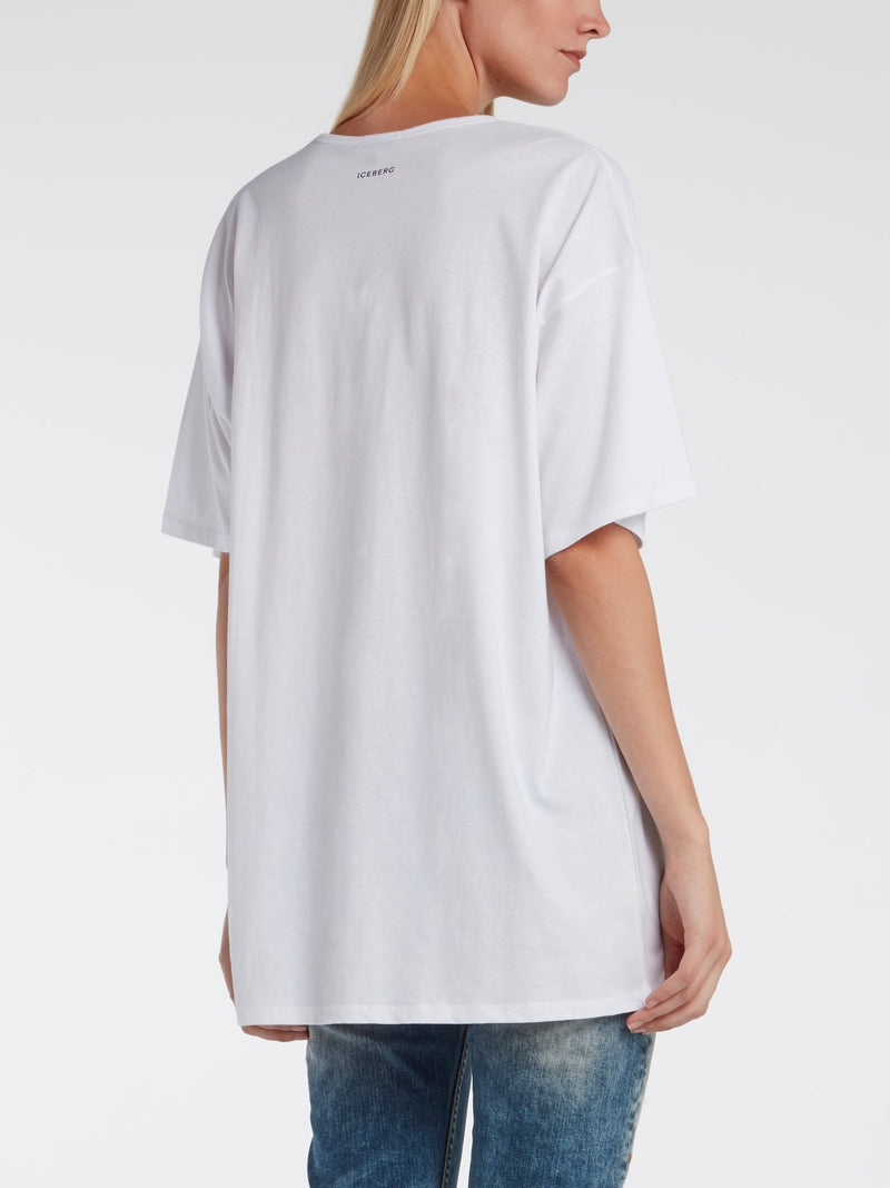 White Felix The Cat Oversized T-Shirt