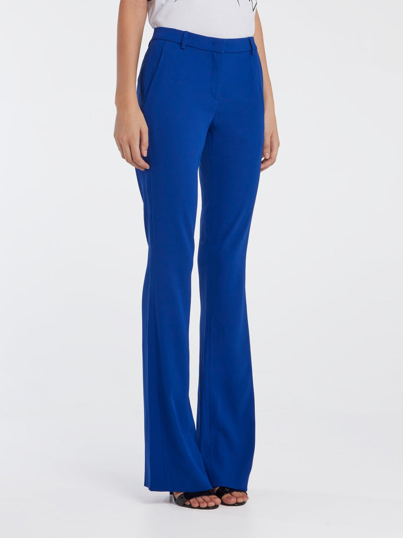 Blue Flared Pants