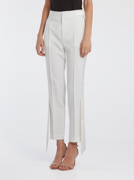 White Skinny Tux Pants