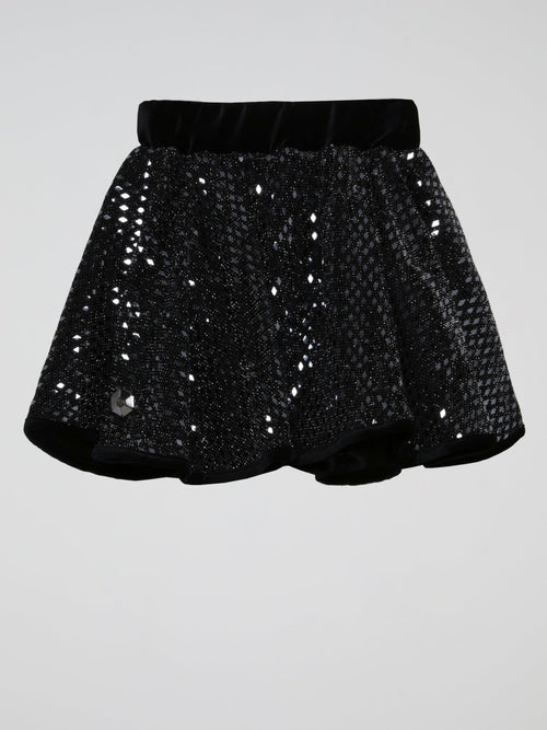 Black Paillette Mini Skirt (Kids)