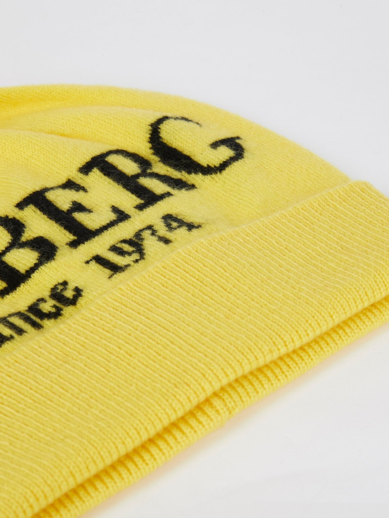 Yellow Logo Cashmere Beanie