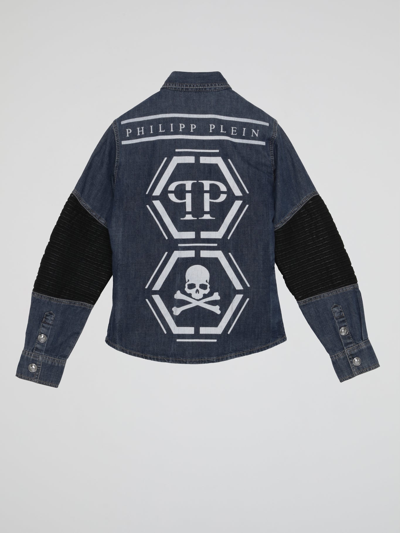 Patched Long Sleeve Denim Shirt (Kids)