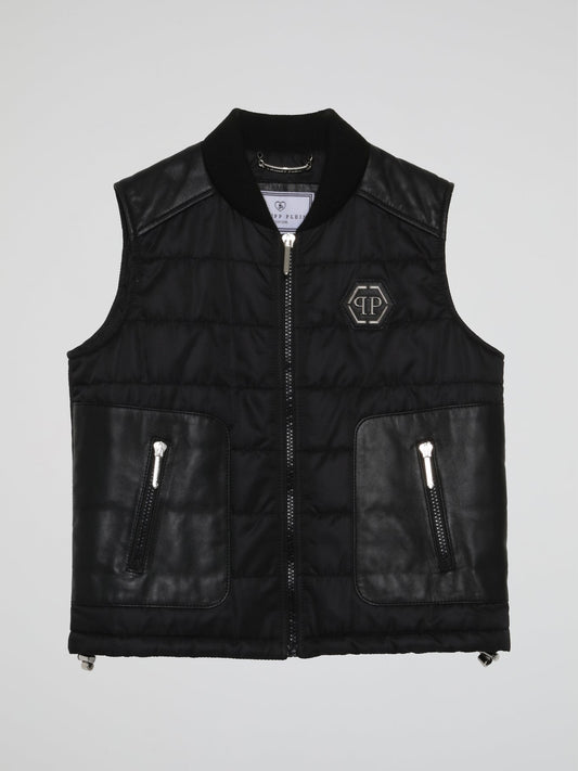 Black Quilted Short Vest (Kids)