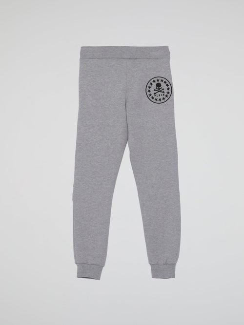 Grey Colour Block Jogging Trousers (Kids)